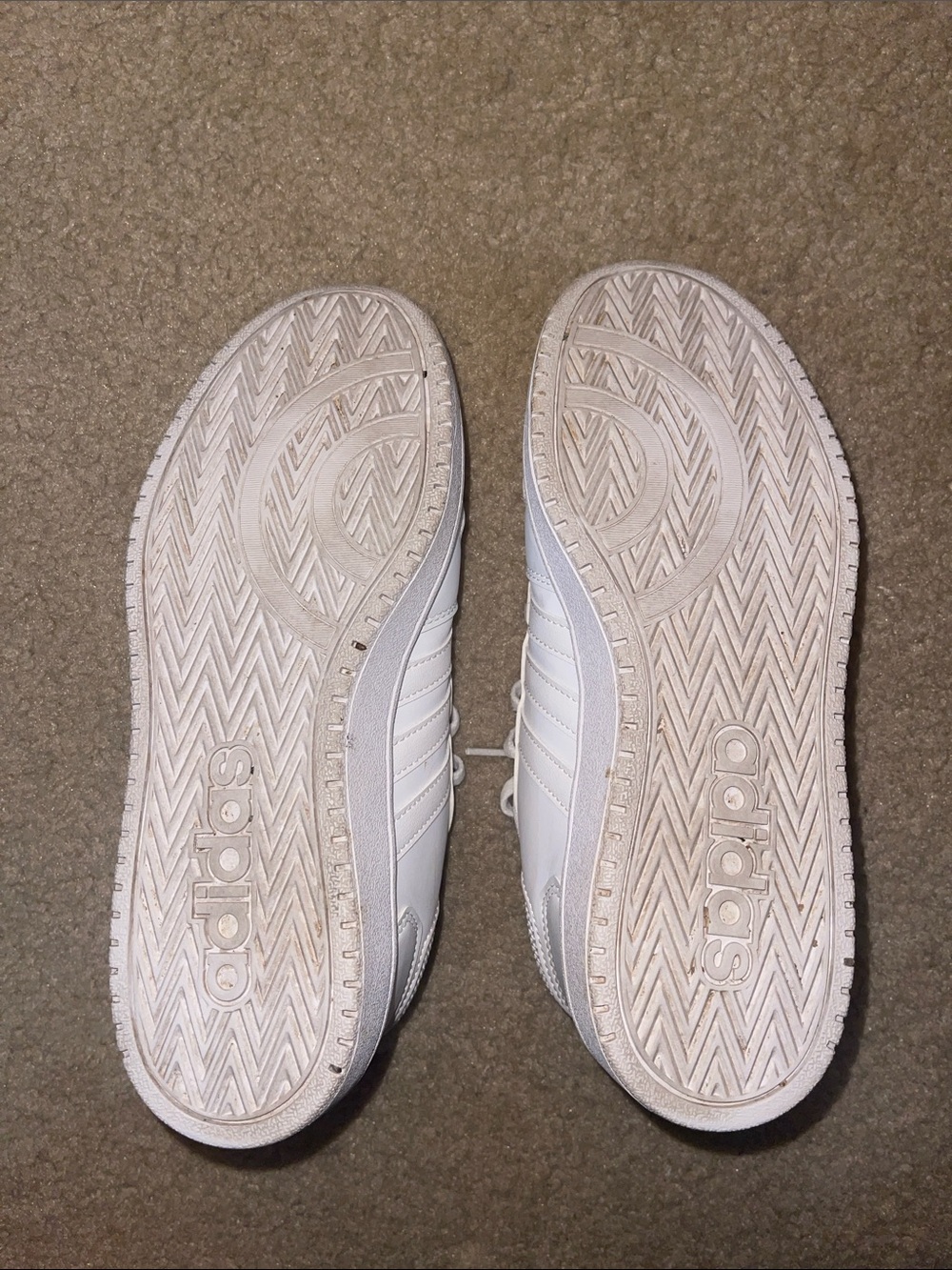 Adidas White Low-Top Lace-Up Sneakers - Picture 6 of 6